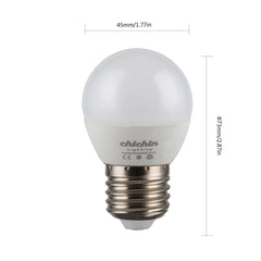 ChiChinLighting 5 watt G14 LED Globe Bulbs 10 Pack E26 E27 Base Mirror Vanity Light Bulbs Cool White 6000k
