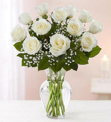 Rose Elegance  Premium Long Stem White Roses