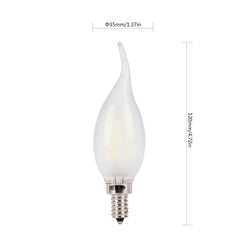 Candelabra Led Bulbs E12 Frosted 5 Watts Warm White Fiame Tip Dimmable