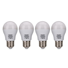 4 Piece Pack Chichinlighting Low Voltage LED Light Bulbs 12v 7w AC/DC – E26/E27 Edison Base A19 Shape – Daylight White 6000k – Off Grid Living Battery Lighting - Energy Saving