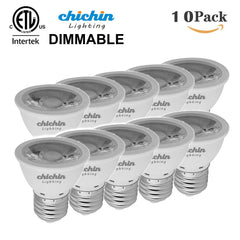 ChiChinLighting Par16 Daylight White Color Dimmable E26 6w COB Par16 Led Bulbs Pack of 10 Pieces