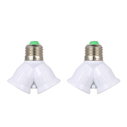 E27 Male to 2 Female Y Shape LED Light Bulb Base Adapter Splitter Lamp Holder Socket